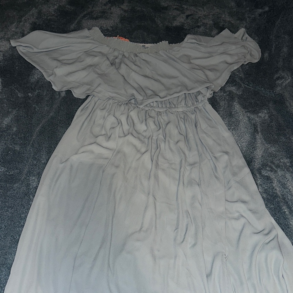 Gray Off-Shoulder Dress